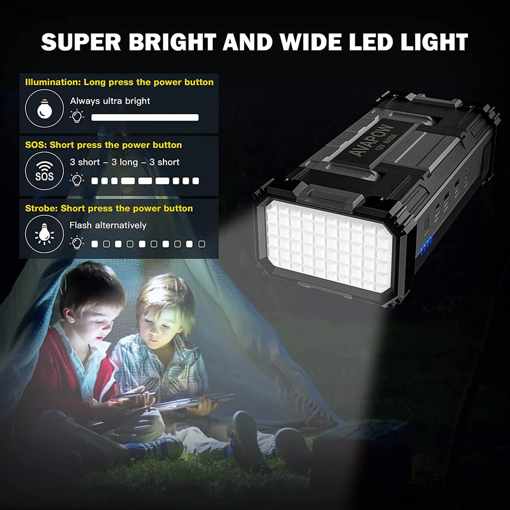 AVAPOW W68 6000A Car Battery Jump Starter(for All Gas or up to 12L Diesel) , Yellow