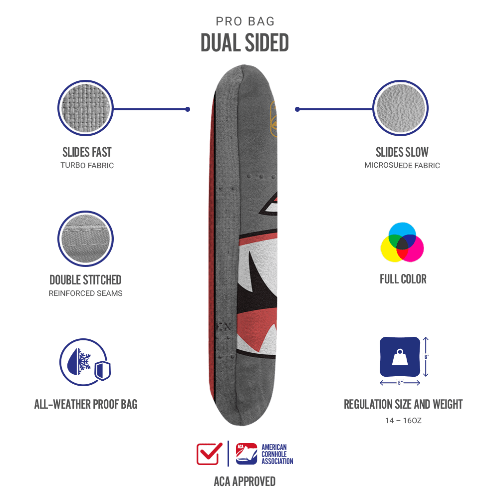 6-in Synergy Pro Bomber Professional Regulation Cornhole Bags