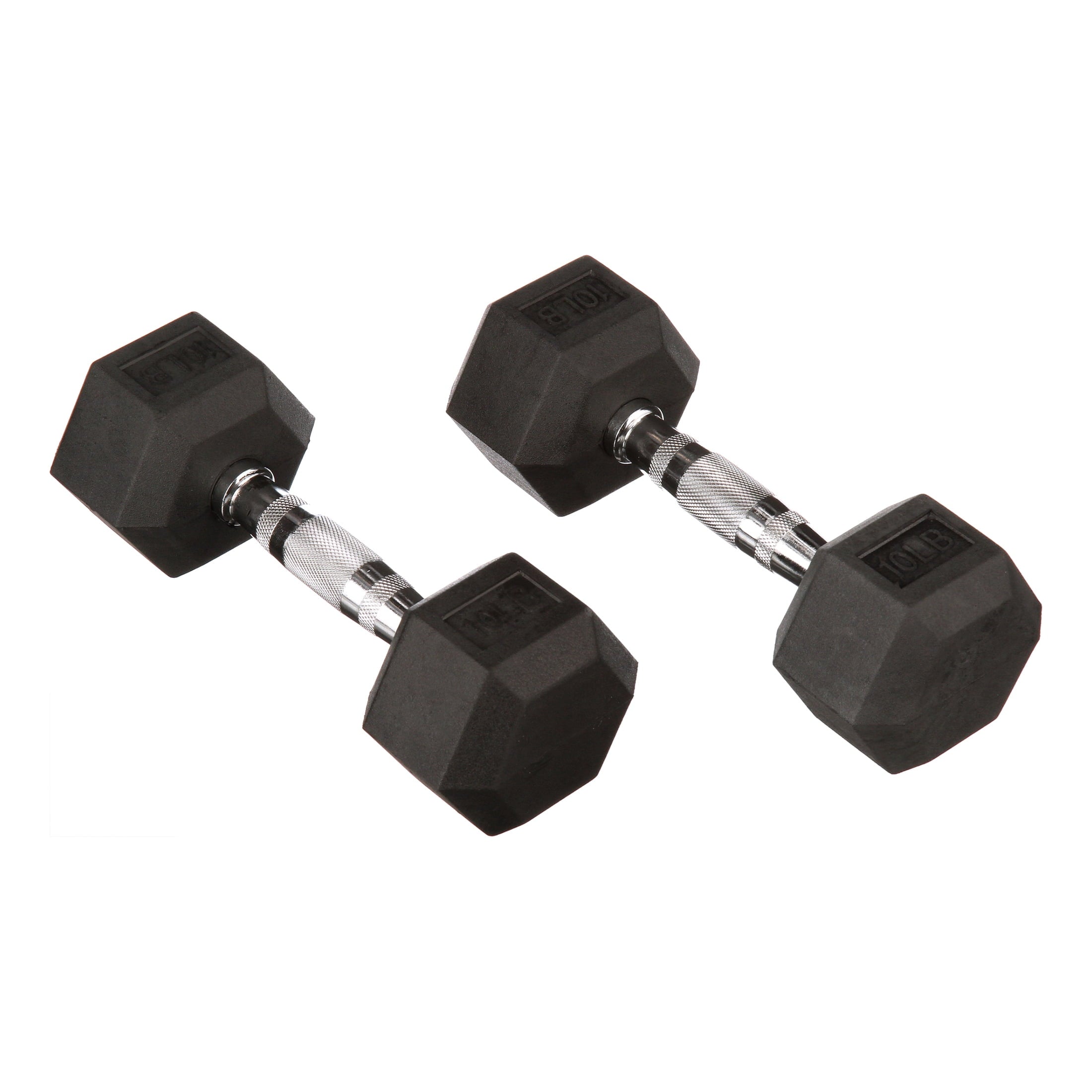 BalanceFrom Rubber Encased Hex Dumbbells, 20 Lbs. Pair