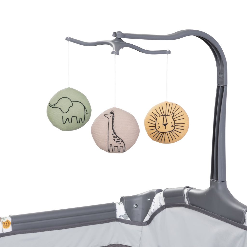 Baby Trend Nursery Center Playard - Animal Jubilee, Grey, Infant