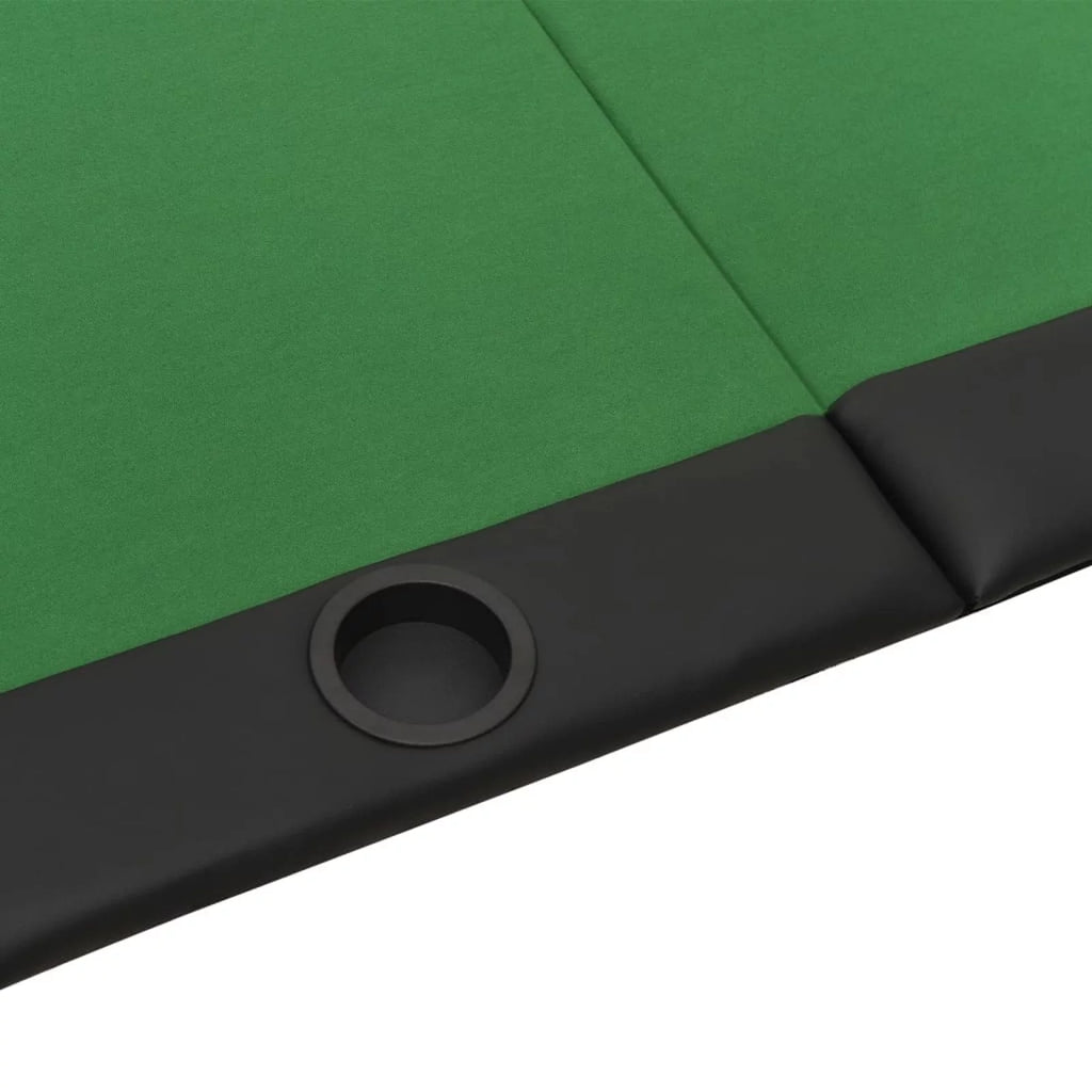 Anself 10-Player Folding Poker Table Green 81.1"x41.7"x29.5"