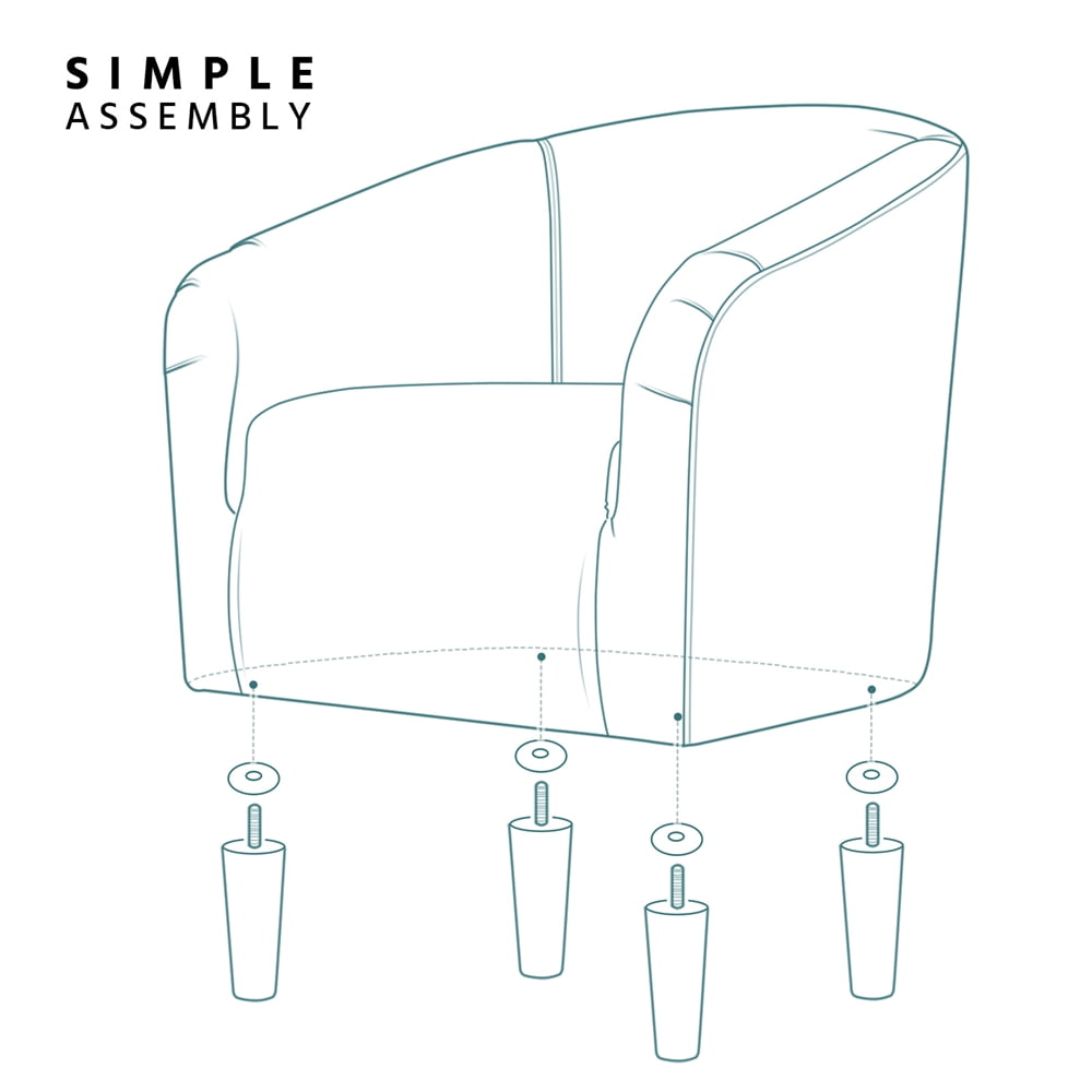 Alden Design Upholstered Velvet Club Accent Chair for Living Room, Yellow