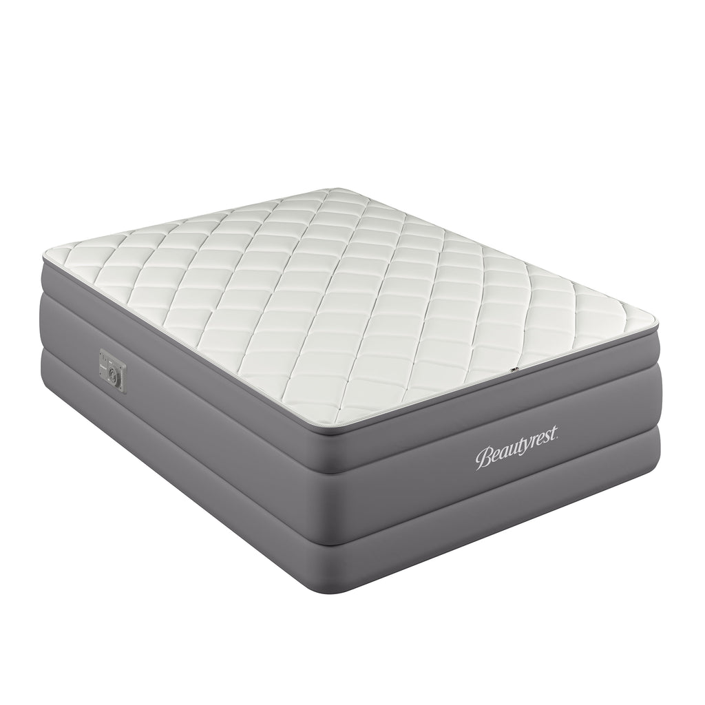 Beautyrest 20" Cushion Aire Quilted Pillow Top Air Bed Mattress with Built-in Pump Queen