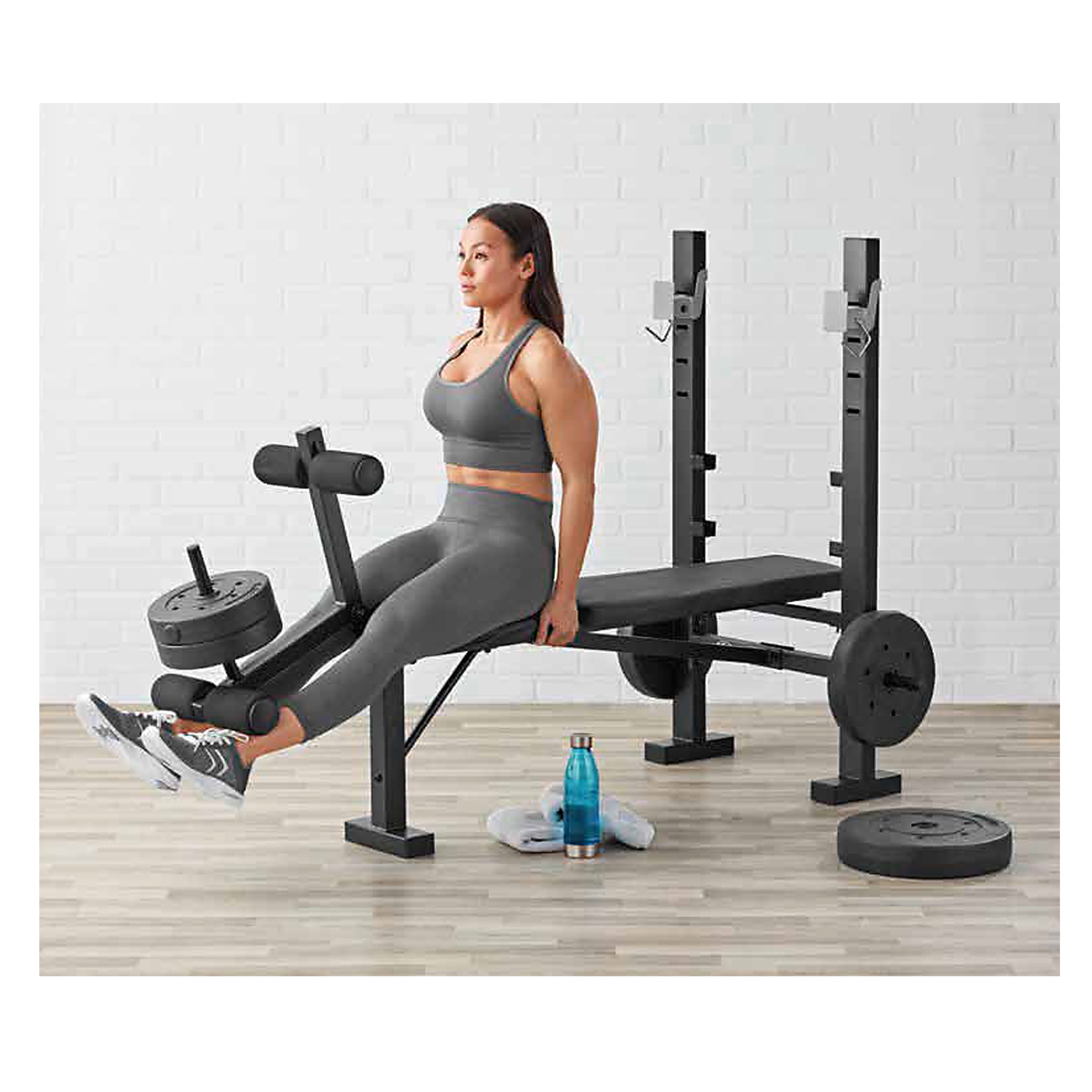 Athletic Works Standard Bench & Rack Combo with Leg Press