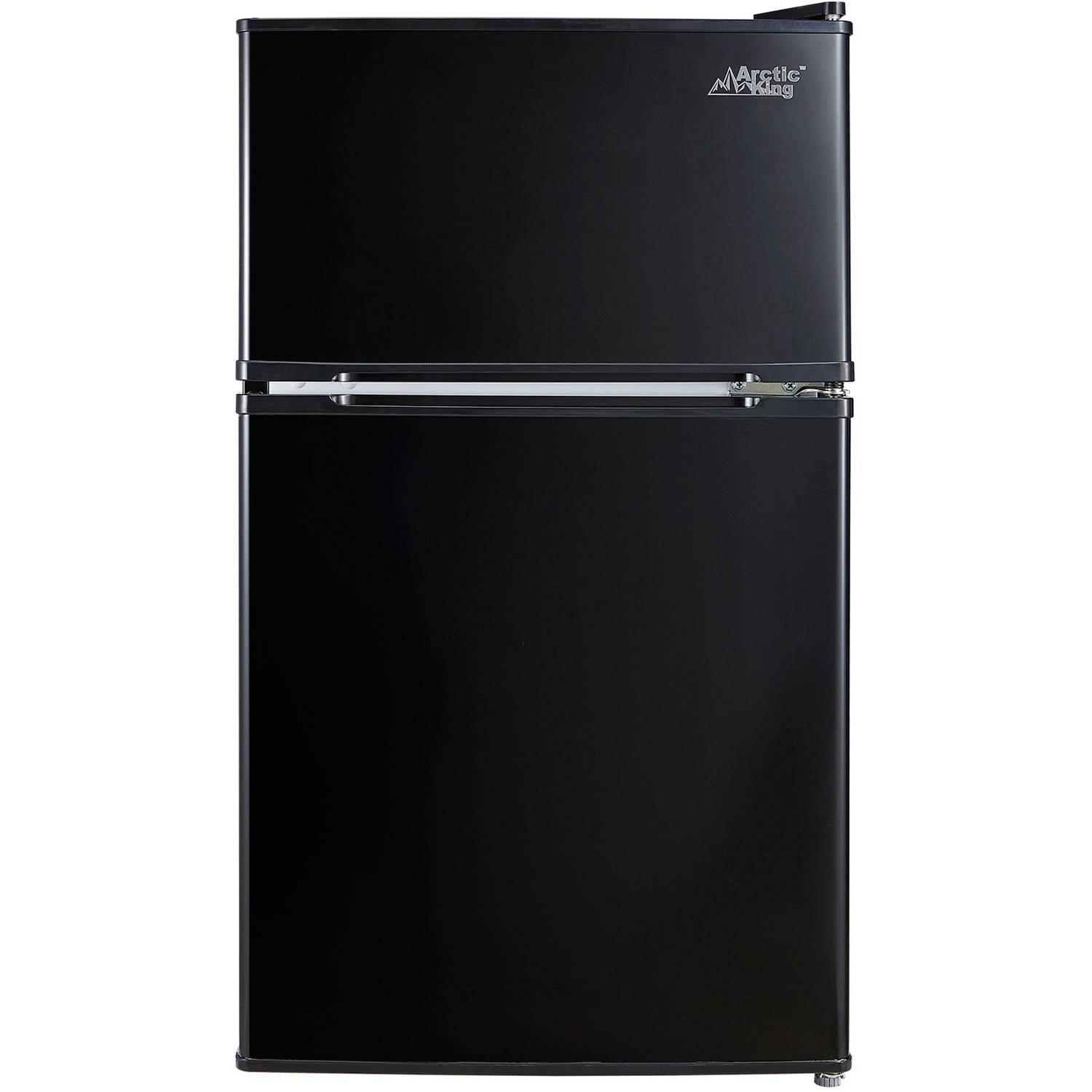 Arctic King 3.2 Cu ft Two Door Compact Refrigerator with Freezer, Stainless Steel, E-star