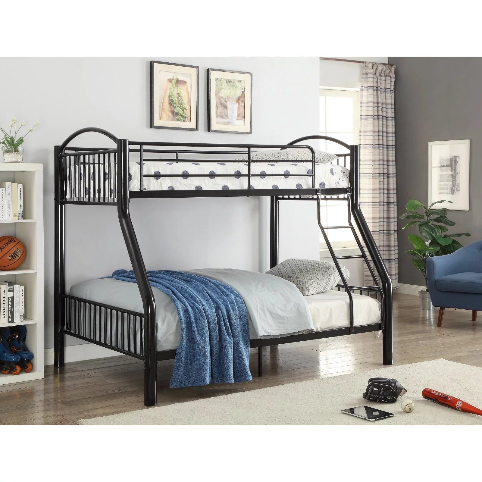 ACME Cayelynn Twin over Twin Metal Bunk Bed in Black