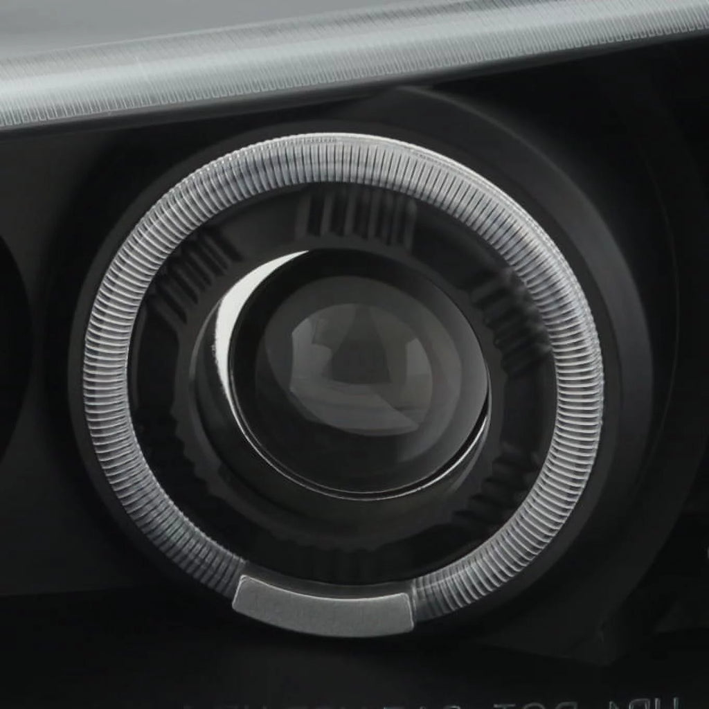 AKKON - For [Dual LED Halo Ring] 2003 - 2007 Chevy Silverado | 2003 - 2006 Avalanche Projector Headlights + Corner Bumper Lamp