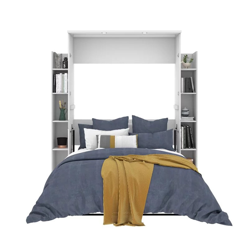 Atlin Designs 79" Full Murphy Bed and 2 Storage Units in White
