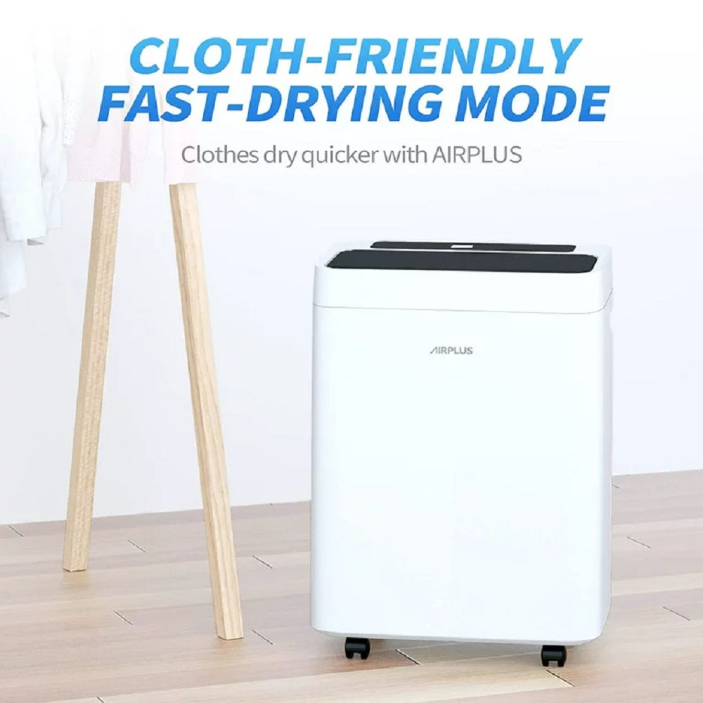 AIRPLUS Dehumidifiers, 30 Pint Dehumidifiers with Drain Hose, 1,500 Sq. ft. Dehumidifier for Home, Rebuilt Dehumidifiers for Basement, AP1907, White