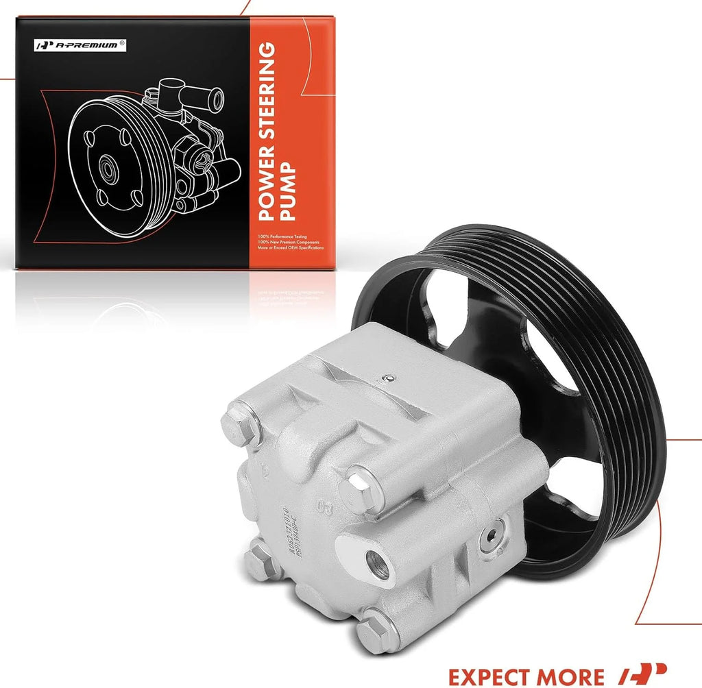 A-Premium Power Steering Pump with Pulley Compatible with Infiniti EX35 EX37 G35 G37 M35 M37 Q40 Q50 Q60 2007-2017