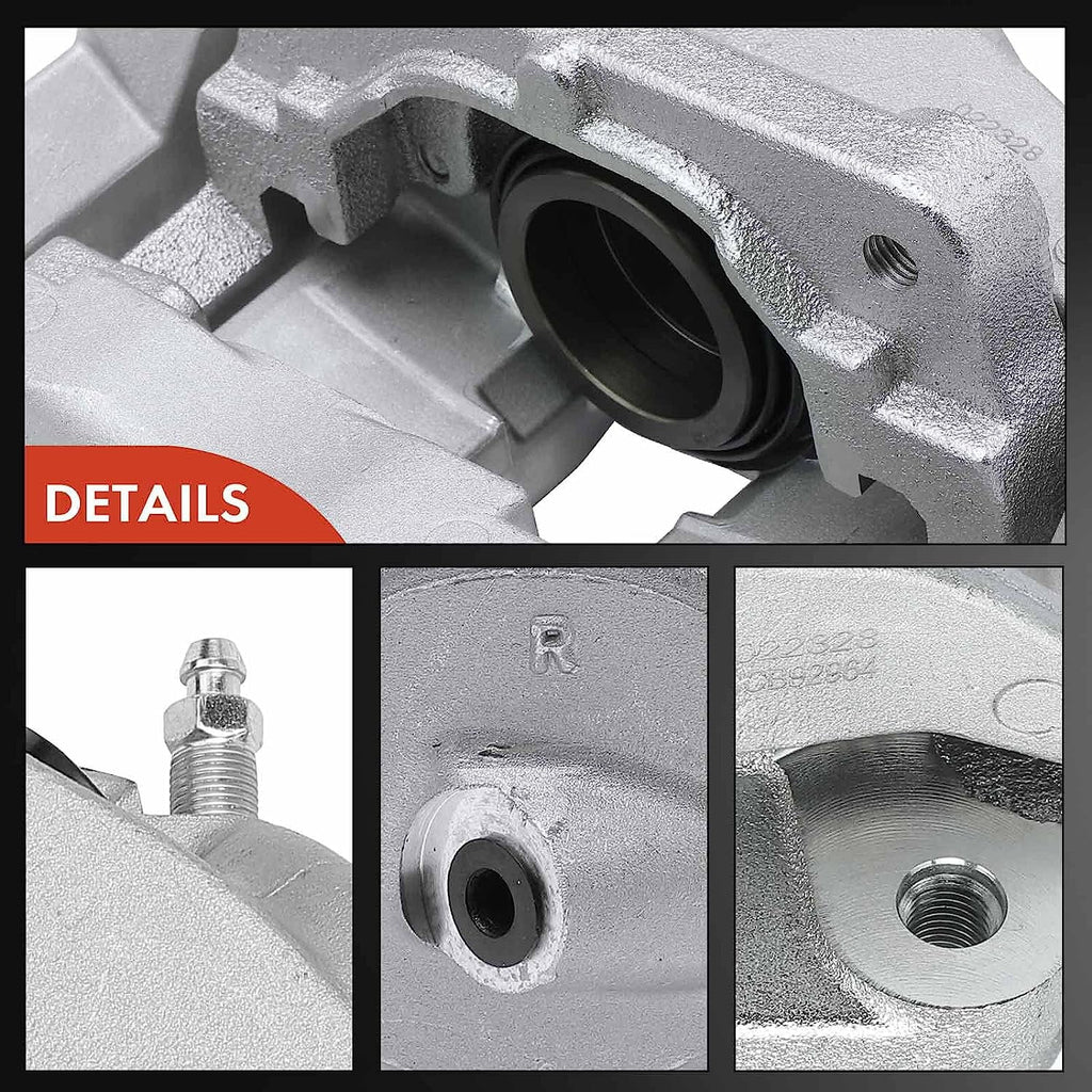 A-Premium Disc Brake Caliper Assembly with Bracket Compatible with BMW 525i 2004-2006, 528i 2008-2010, 530i 2004-2007 - Front Right Passenger