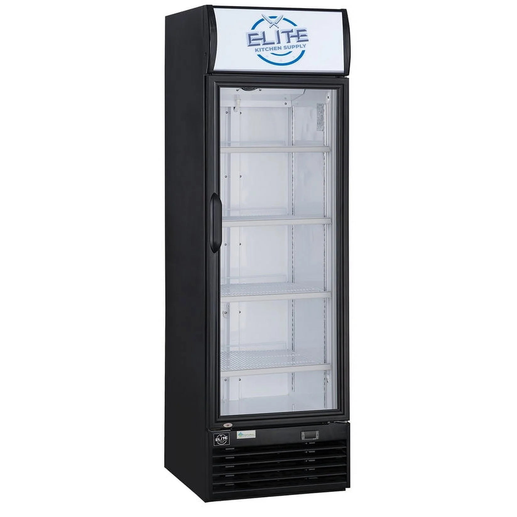 24 in. Commercial Display Cooler Refrigerator with Glass Door in Black 15.1 cu. ft.