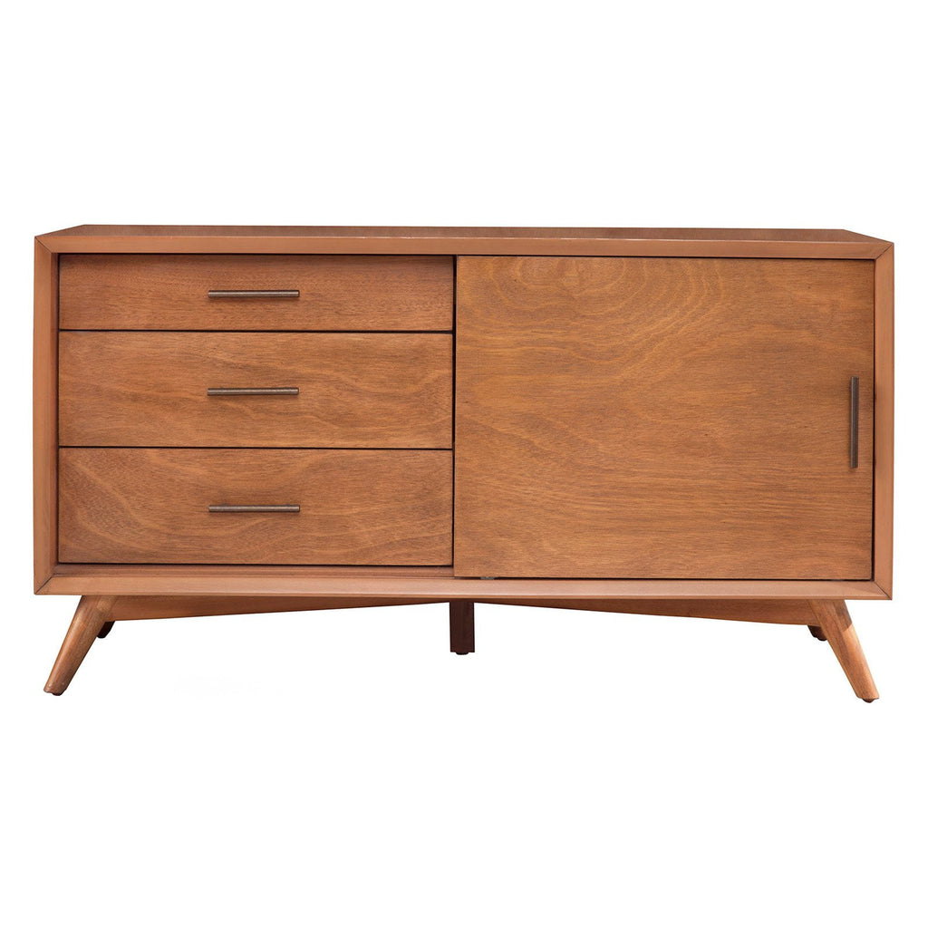 Alpine Furniture Flynn Small TV Console, Acorn