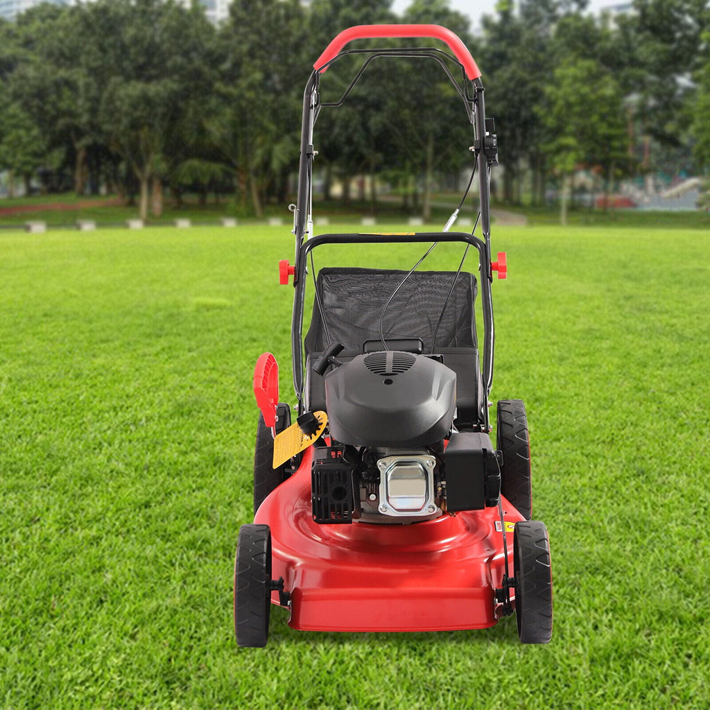 4-Stroke 173cc 4000W(6.0HP) Engine Gas Powered Lawn Mower w/ Walk-Behind Handle