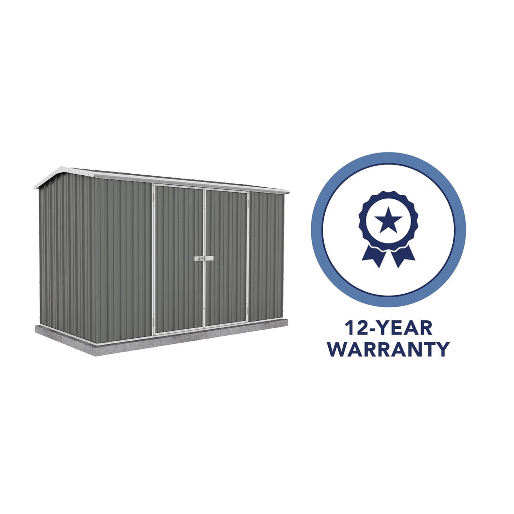 Absco Shed Premier 10 x 5 ft. Galvanized Steel and Metal Storage Shed, Gray
