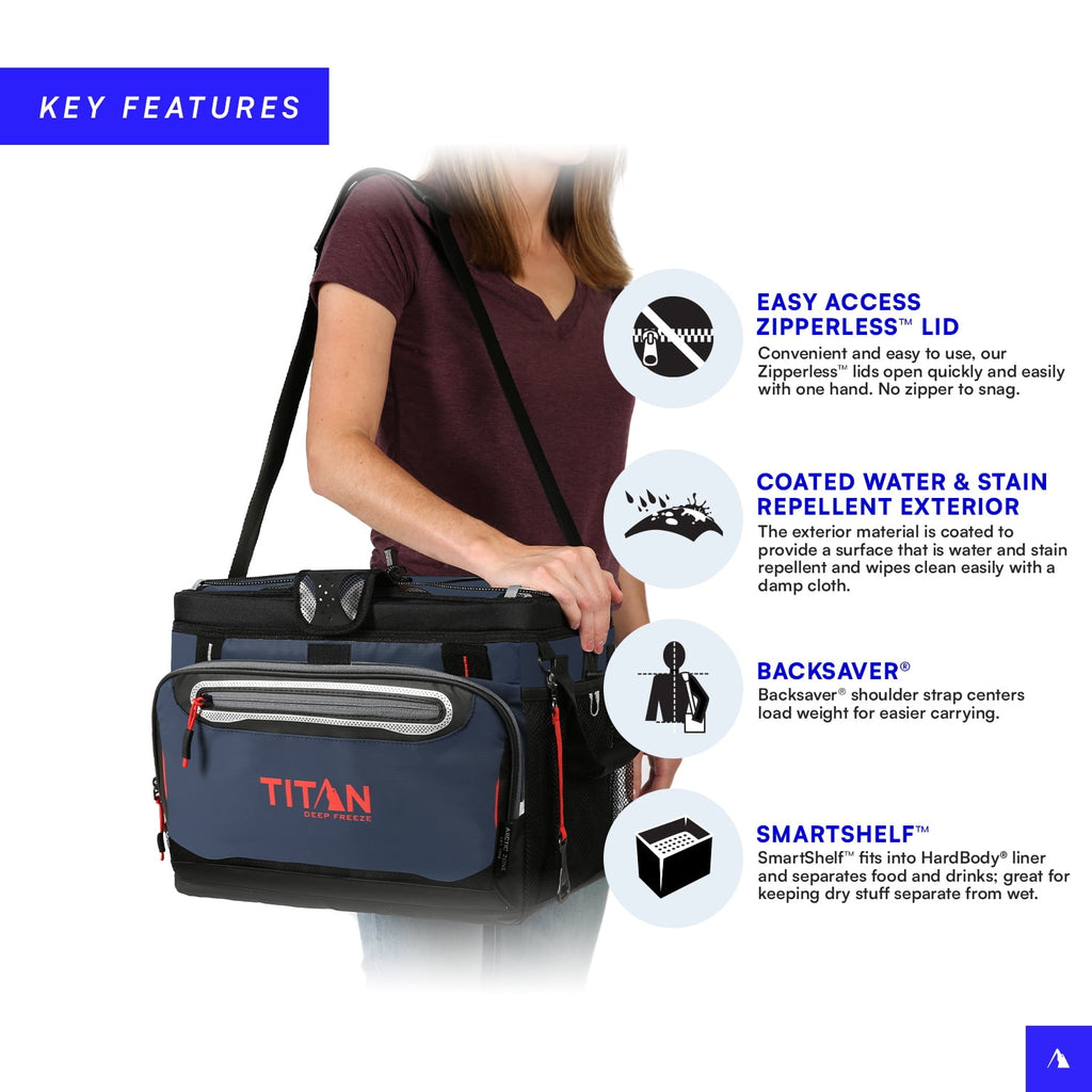 Arctic Zone® Titan Deep Freeze® 30 Can/20 Quart Zipperless Hardbody® Cooler - Citrus