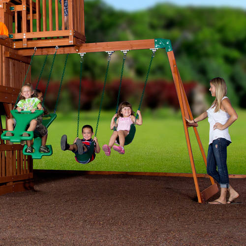 Backyard Discovery Skyfort II Wooden Cedar Swing Set