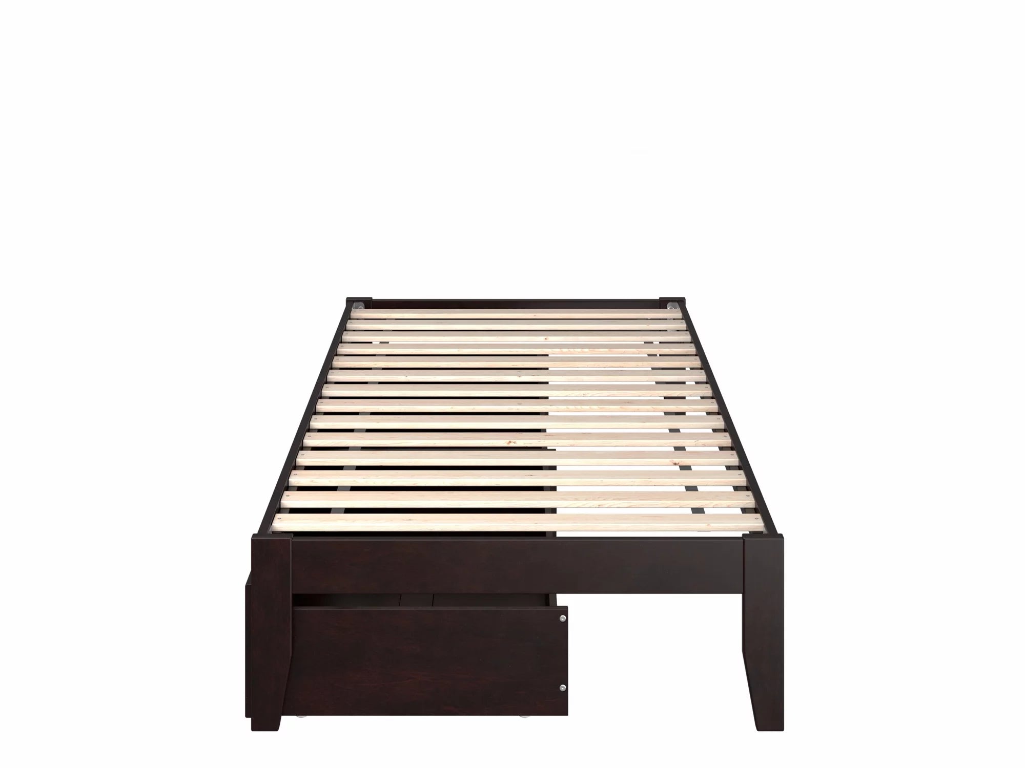 AFI Colorado 14" Twin XL Wood Platform Bed Frame with Set of 2 Storage Drawers, Espresso