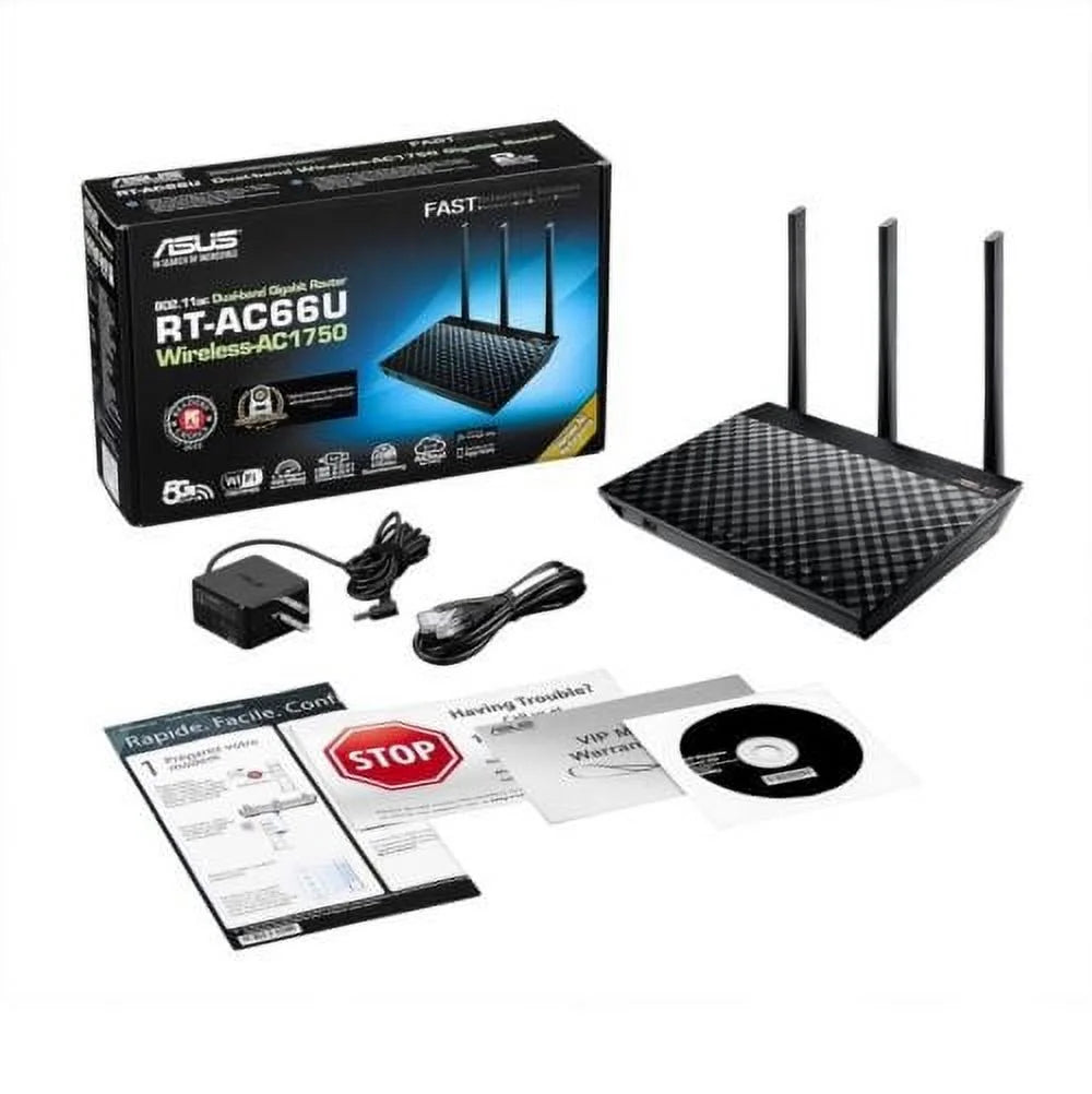 Asus RT-AC66U B1 IEEE 802.11ac Ethernet Wireless Router