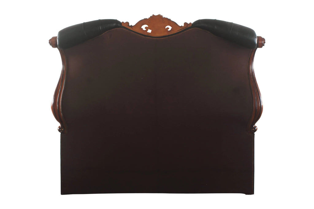 ACME Dresden Queen Bed in PU and Cherry Oak