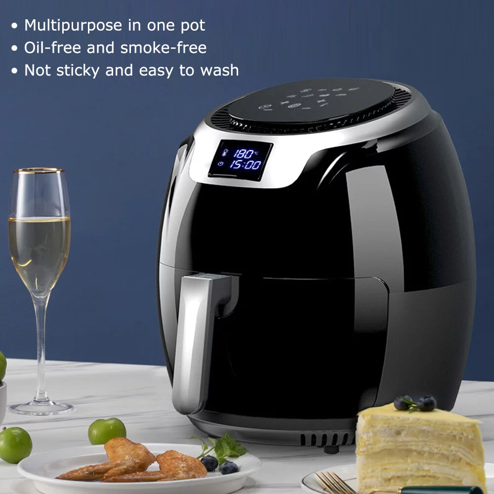 Air Fryer 7L Large Capacity Household Non Stick Pan Smart Touch Screen 1800W High Power can be Intelligently Timed without Oil Frying