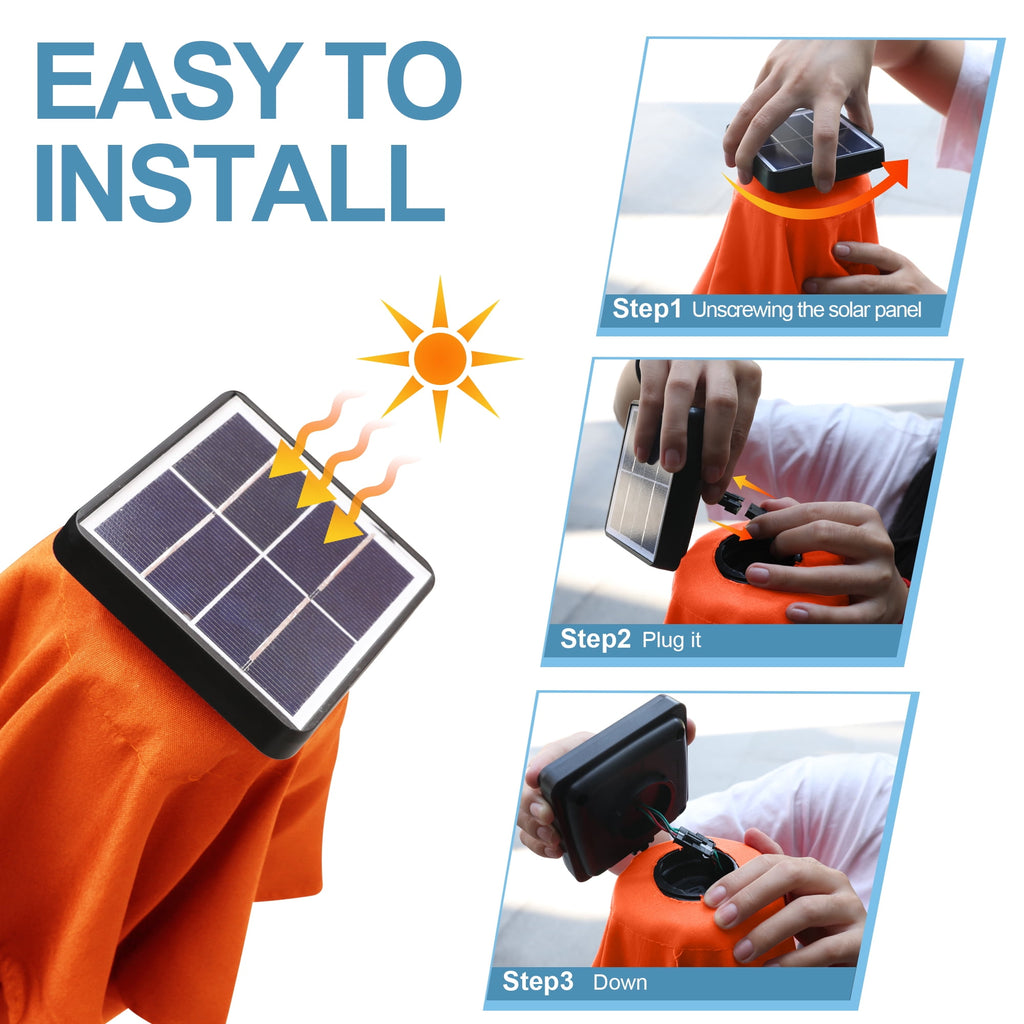 ABCCANOPY 7.5ft Patio Solar Umbrella LED Outdoor Umbrella with Tilt and Crank, Turquoise