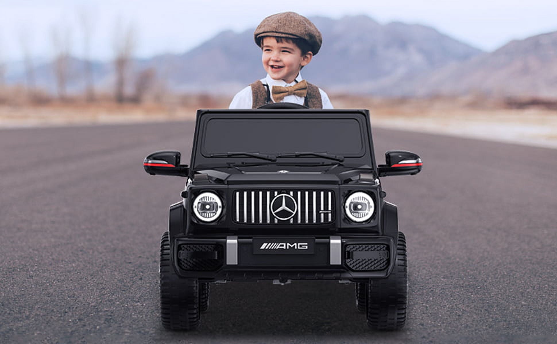 12Volt 1 Seater Mercedes-Benz G63 Licensed Powered Ride on Toy with Remote Control, Gift for Kids Aged 2~4 Years -Red