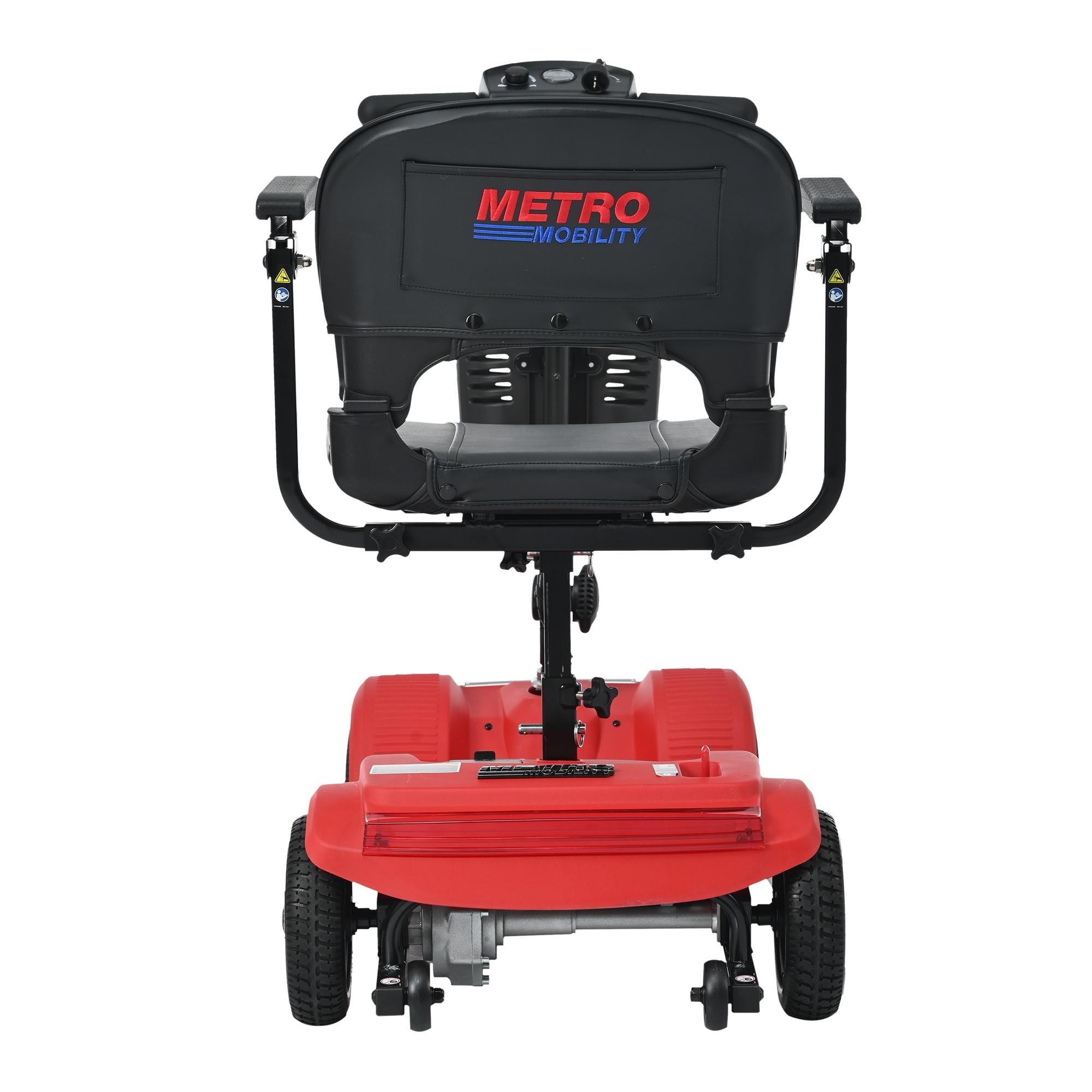 4 Wheels Mobility Scooter, Folding Lightweight Travel Mobility Scooter with Front & Rear LED Light, Heavy Duty Electric Motorized Scooters for Seniors Adults, Compact Mobility Scooter, Red