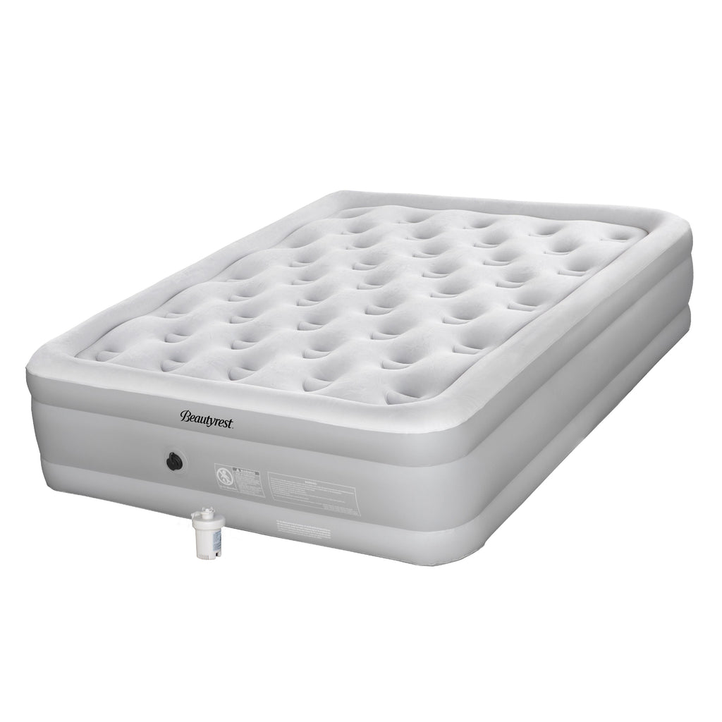 Beautyrest Sky Rise 18" Queen Air Bed Mattress, Raised Inflatable Blow-up Bed, Powerful Pump, Adjustable Firmness