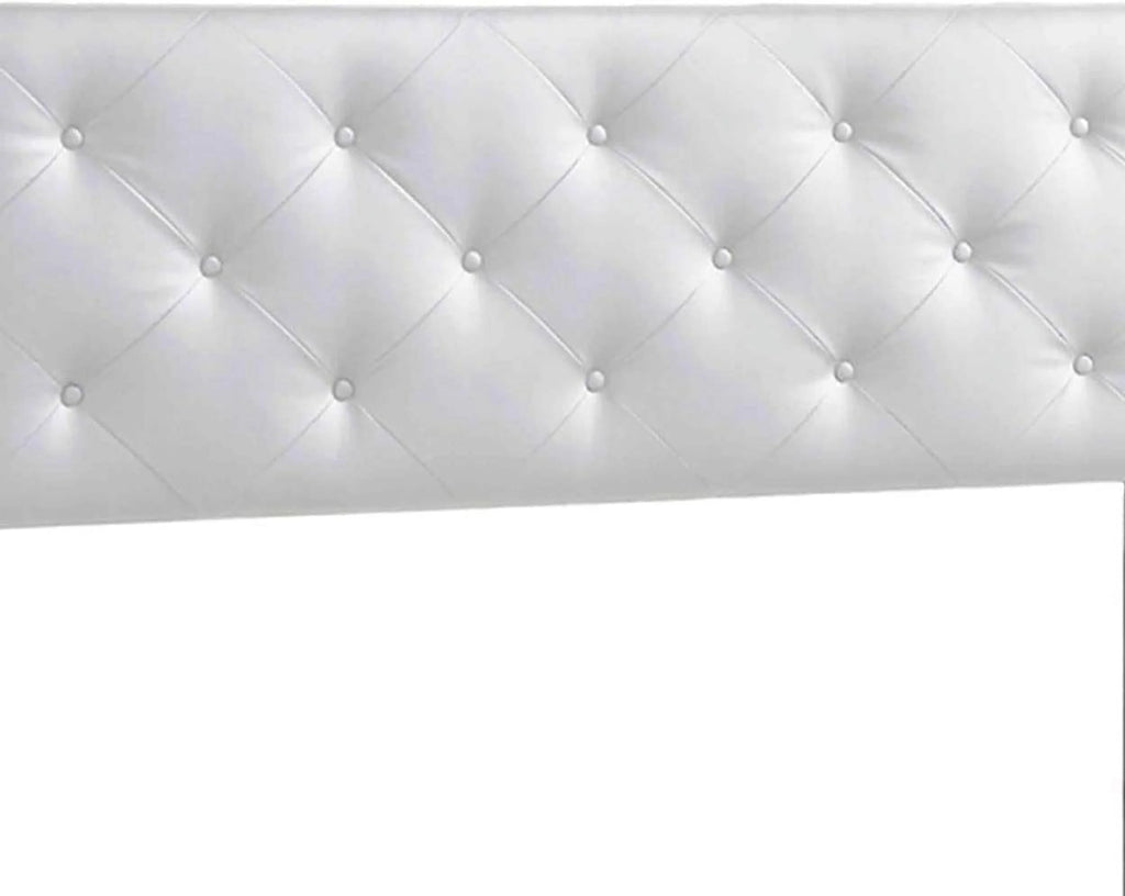 Baltimore Modern And Contemporary King White Faux Leather Upholstered Headboard