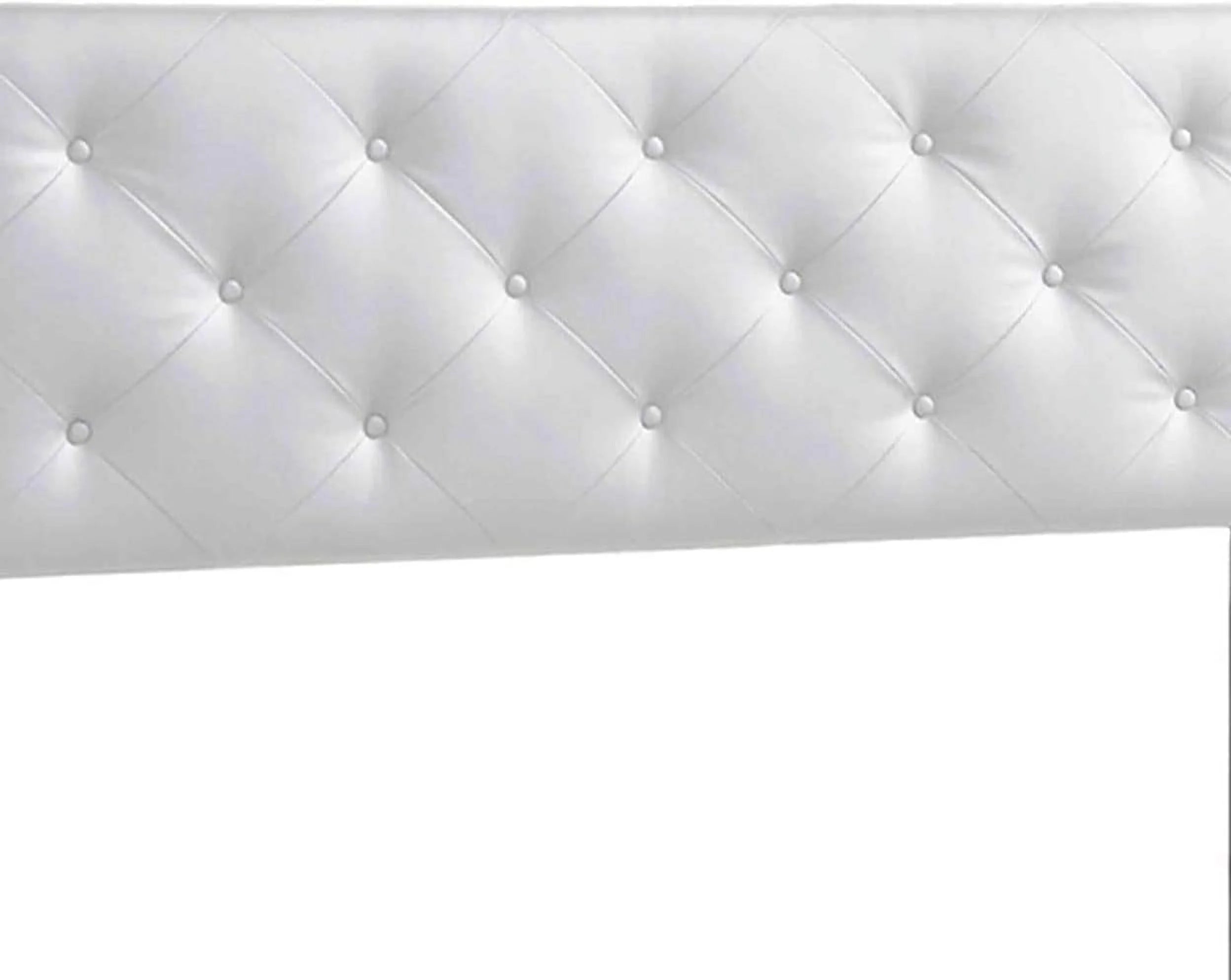 Baltimore Modern And Contemporary King White Faux Leather Upholstered Headboard