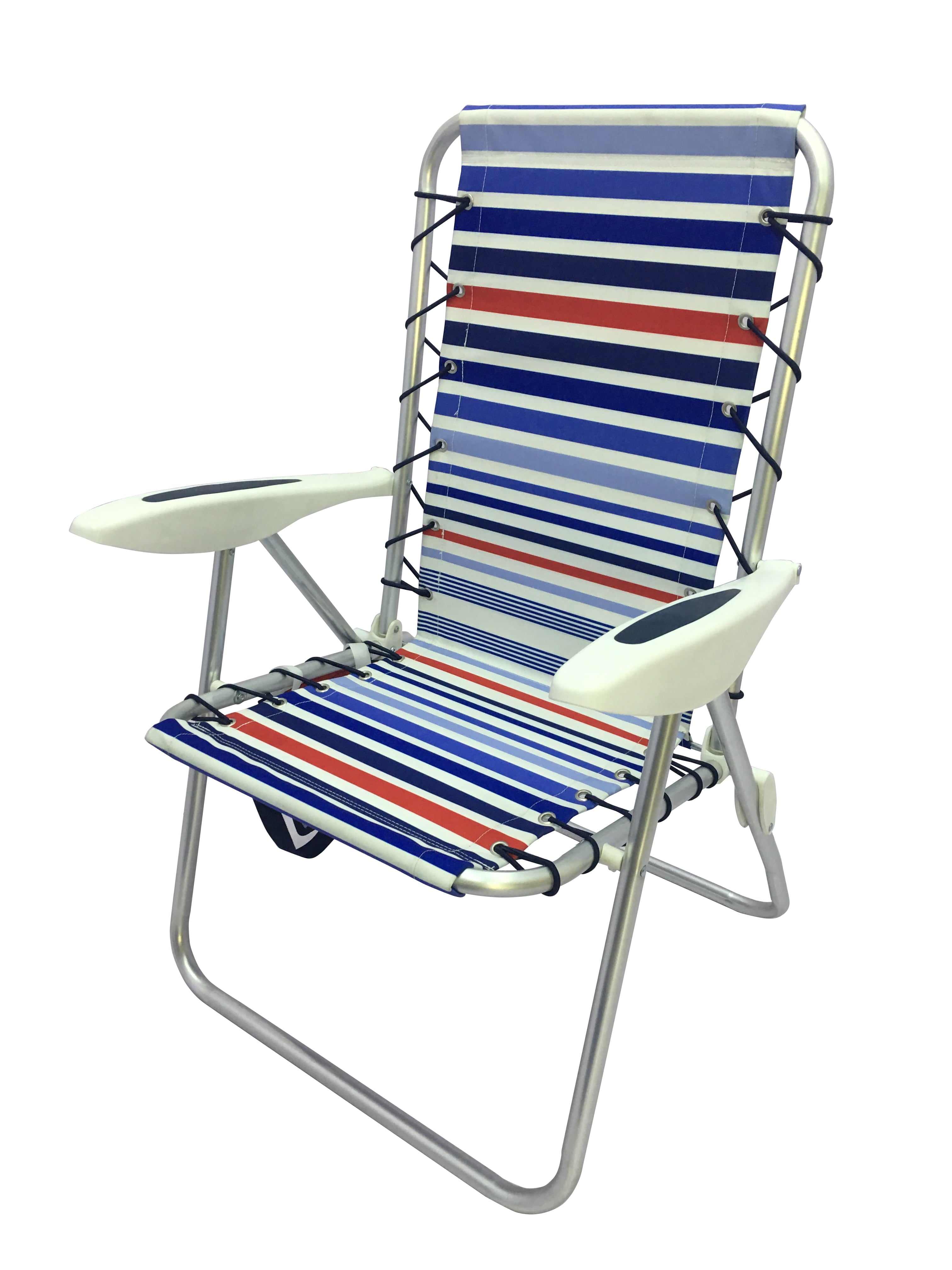 2-Pack Mainstays Reclining Bungee Beach Chair, Teal