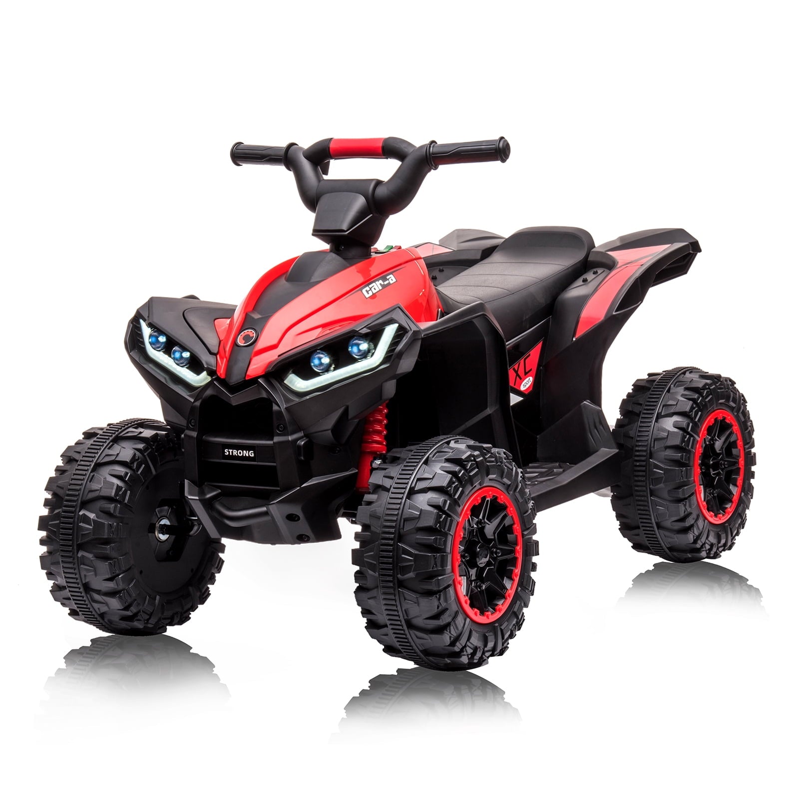 12V Kids Ride On ATV, Battery Powered Quad Toy Vehicle with Music, Horn, High Low Speeds, LED Lights, Electric Ride On Toy for Kids, Soft Start, Ride-On Fun