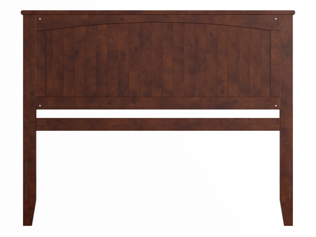 AFI Nantucket Queen Solid Wood Panel Headboard with Attachable Charger, Walnut