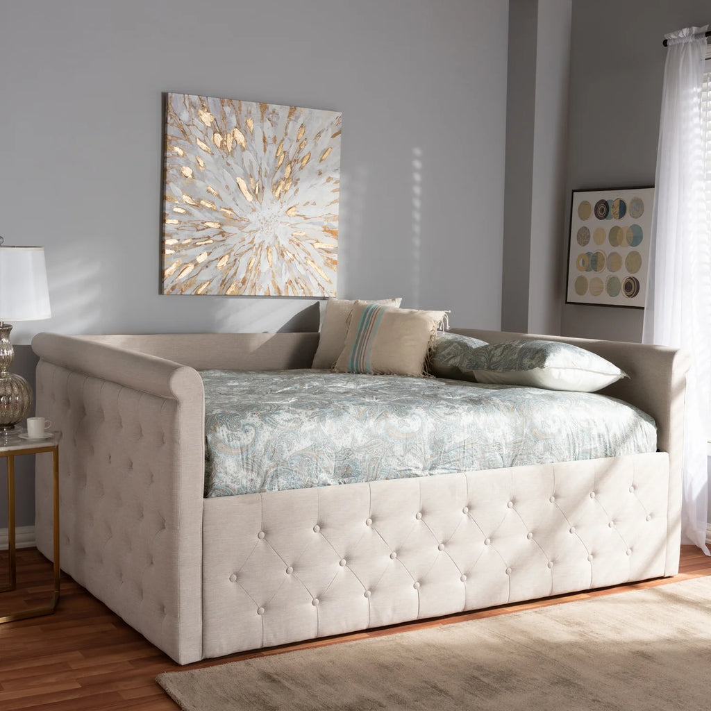 Baxton Studio Amaya Modern and Contemporary Fabric Upholstered Daybed