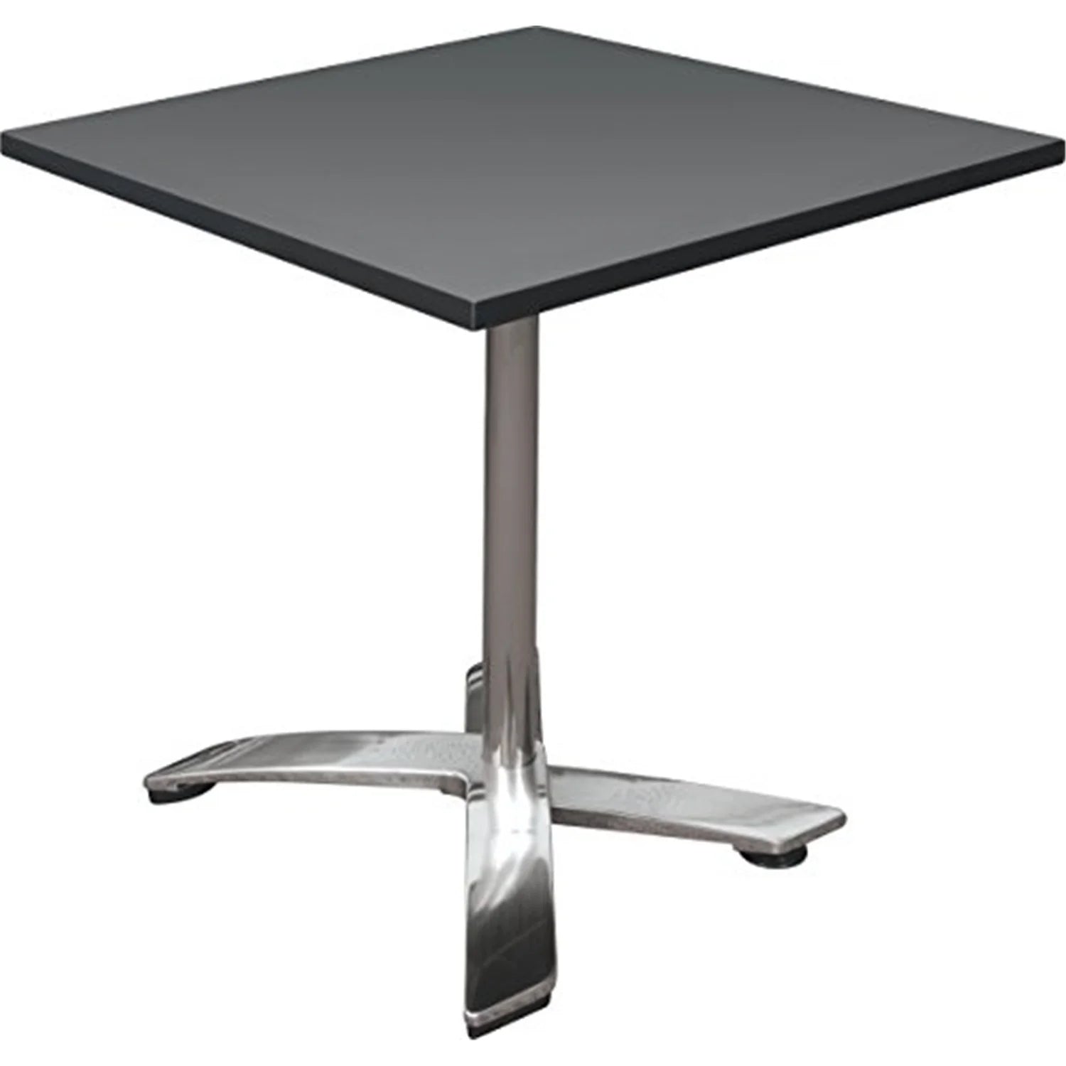 BALT Bistro Folding Table, Square, 27-1/2w x 27-1/2d x 29h, Black/Brushed Steel
