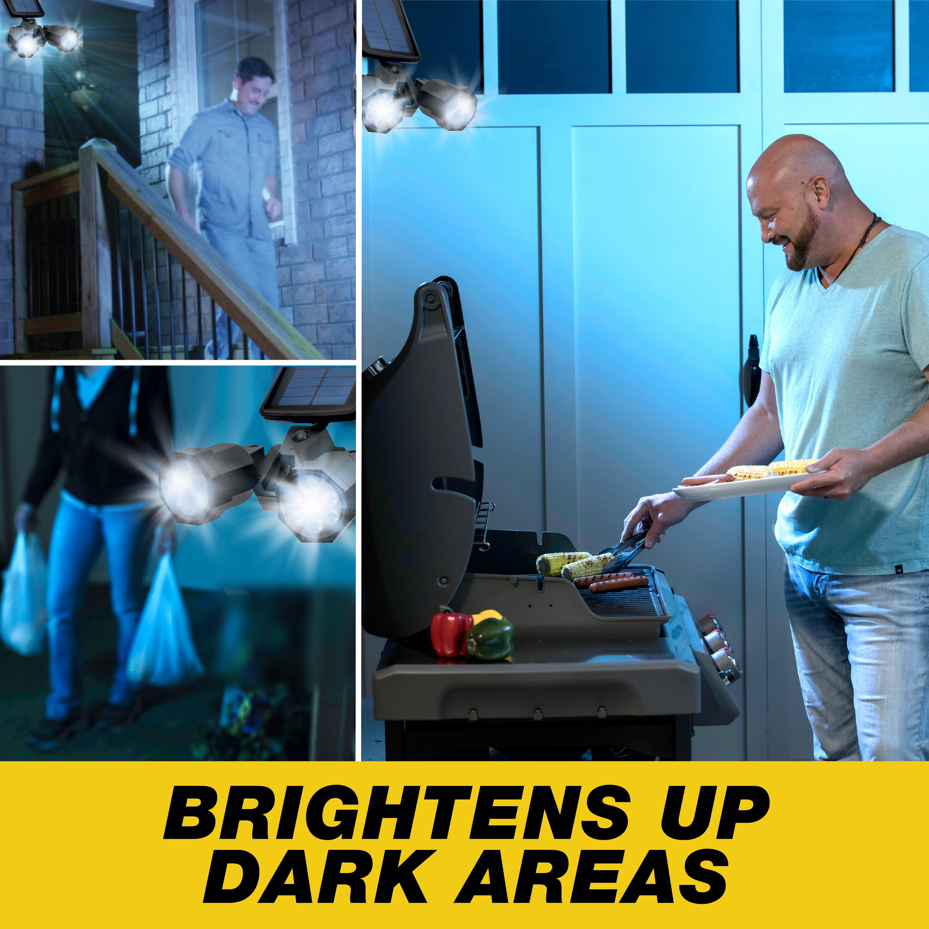 Bell and Howell Bionic Spotlight Duo Solar Outdoor Security Light Solar Lights 120° Beam Angles