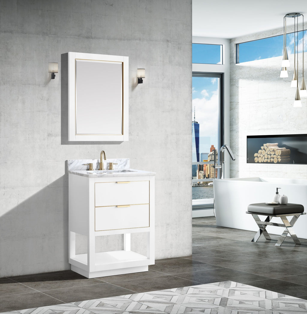 Avanity Allie-Vs25-G-C Allie 25" Free Standing Single Basin Vanity Set - White