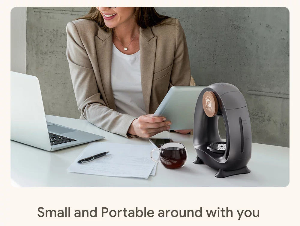 "iCafilas" Mini Q Coffee Maker One Cup 120ML/240ML Coffee Machine Portable American Coffee Maker Your Own Barista Semi-Automatic 1400W Coffee Maker Mini Personal Coffee Maker