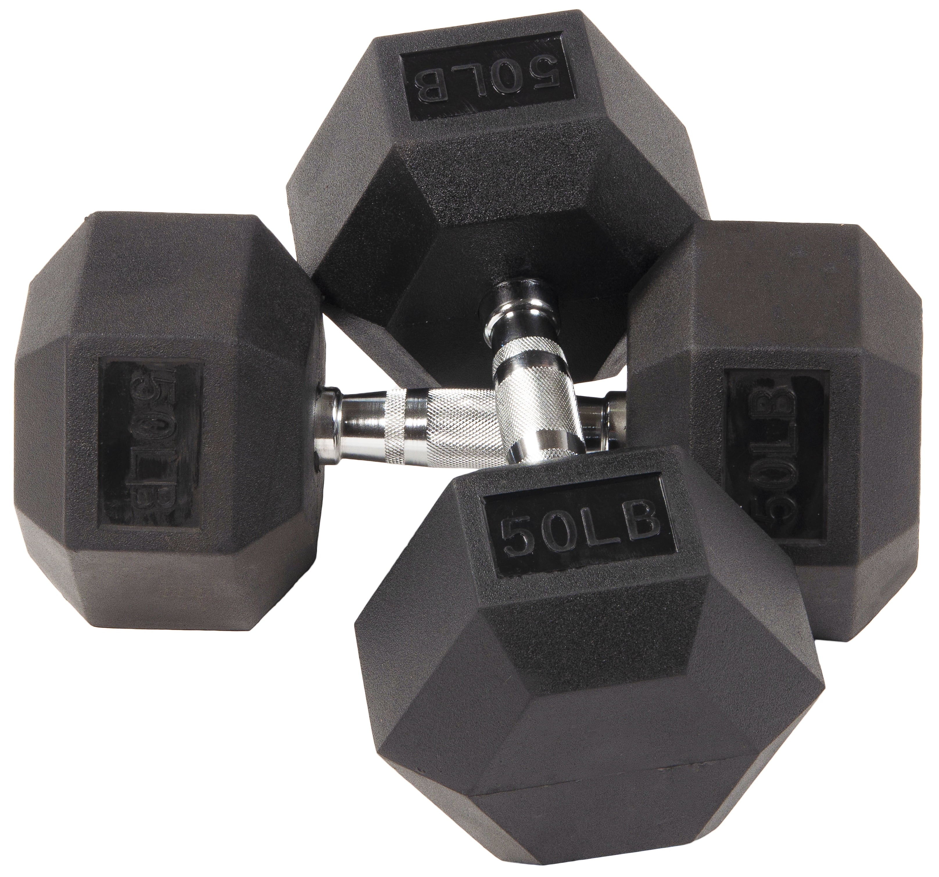 BalanceFrom 100LB Rubber Coated Hex Dumbbell Weight Set with A-Frame Rack, 5-20 lbs Pairs