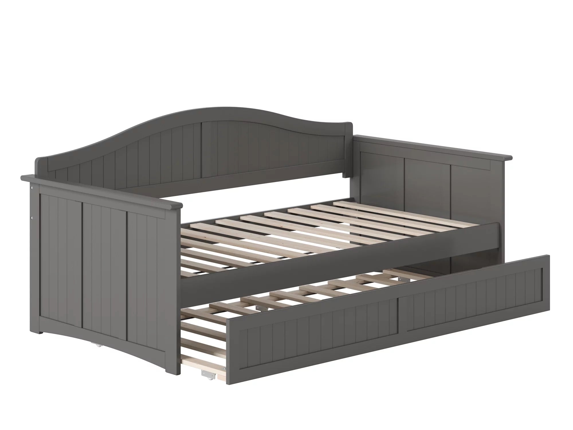 AFI Nantucket Wood Twin Size Daybed Frame with Twin Trundle Grey