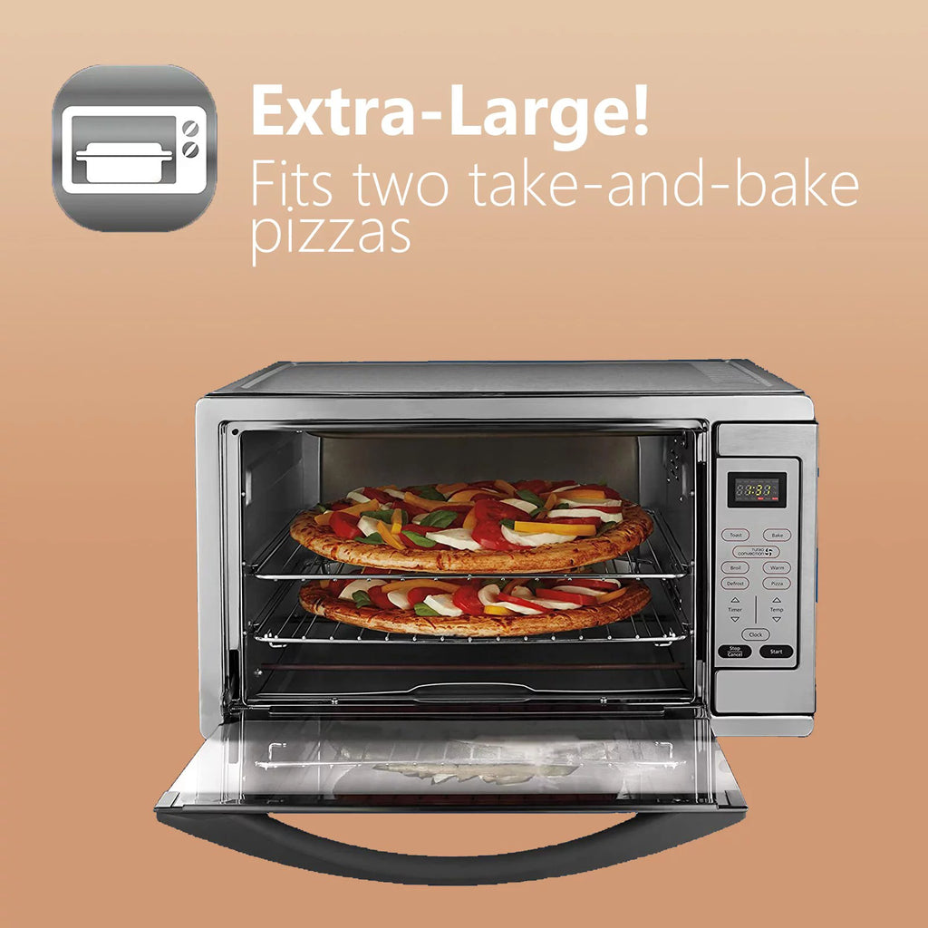 7-in-1 Large Countertop Convection Toaster Oven for Pizza Bake Broil Defrost Toast Warm (18-Slice)