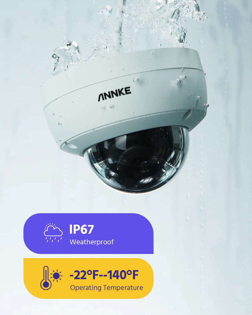 ANNKE 4PCS Ultra HD 8MP Poe Camera 4K Outdoor Indoor Weatherproof Security Network Dome EXIR Night Vision Email Alert CCTV Camera