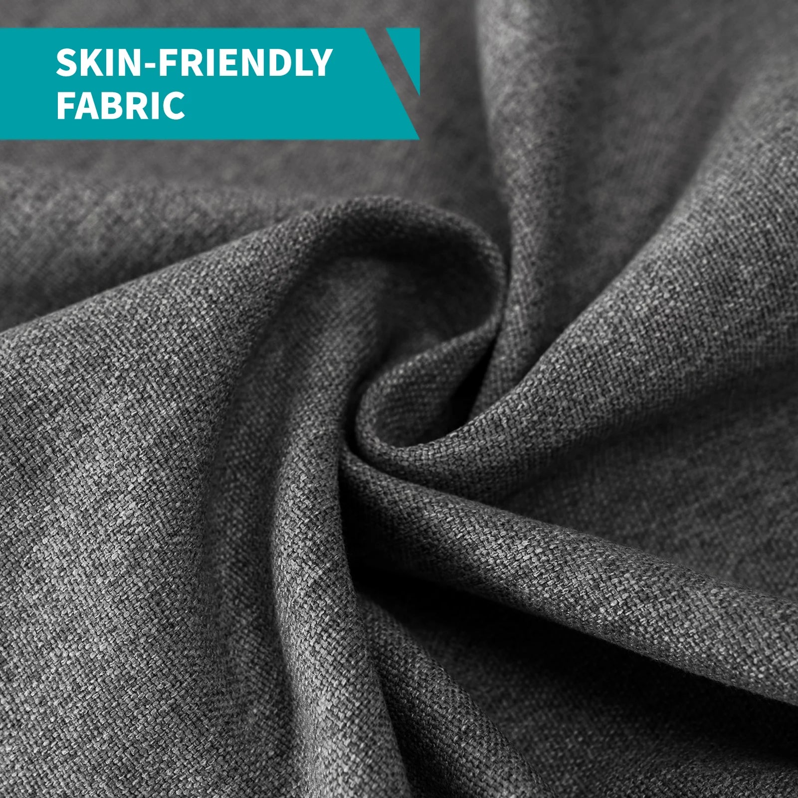 BALUS King Size Upholstered Bed Frame with Headboard,Metal Bed Frame with Steel Slat Support / No Box Spring Needed / Easily Assemble/No Mattress (Dark Gray)