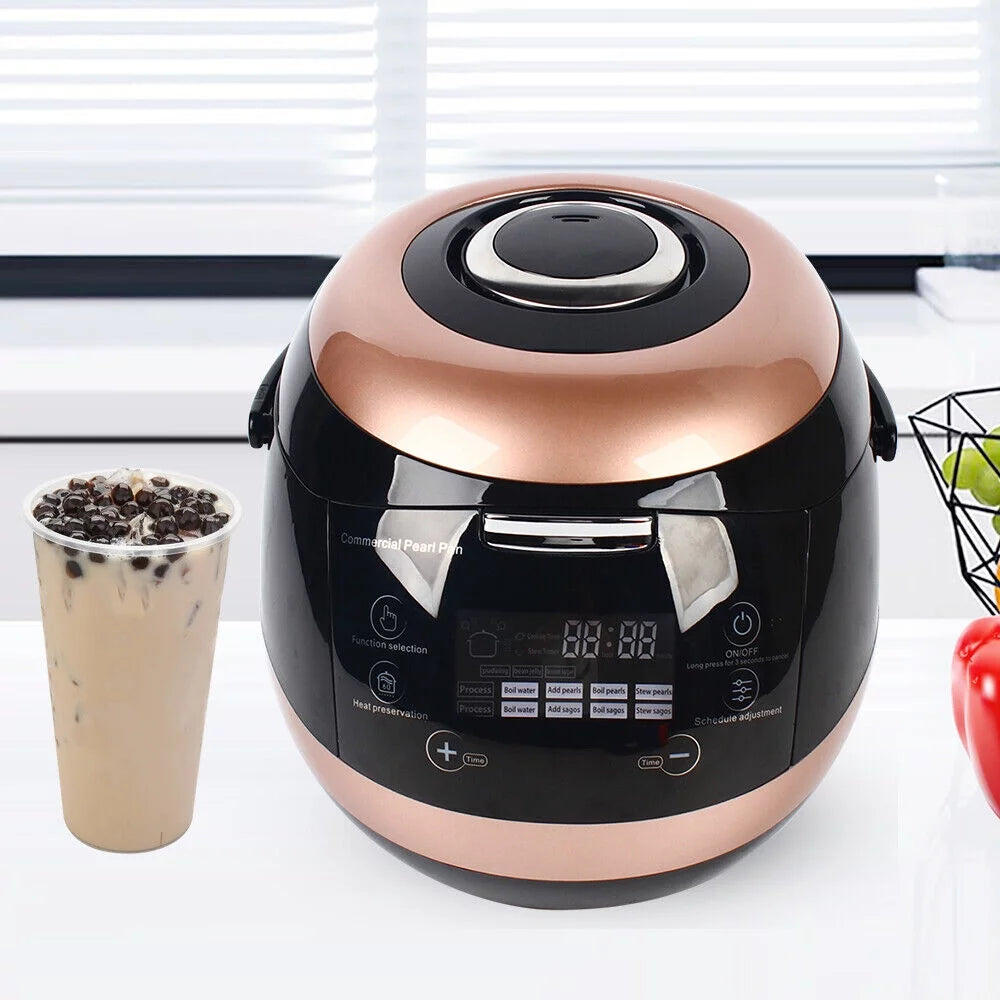 110V 5L Fully Automatic Tapioca Bubble Tea Pearl Maker Machine Nonstick Pot