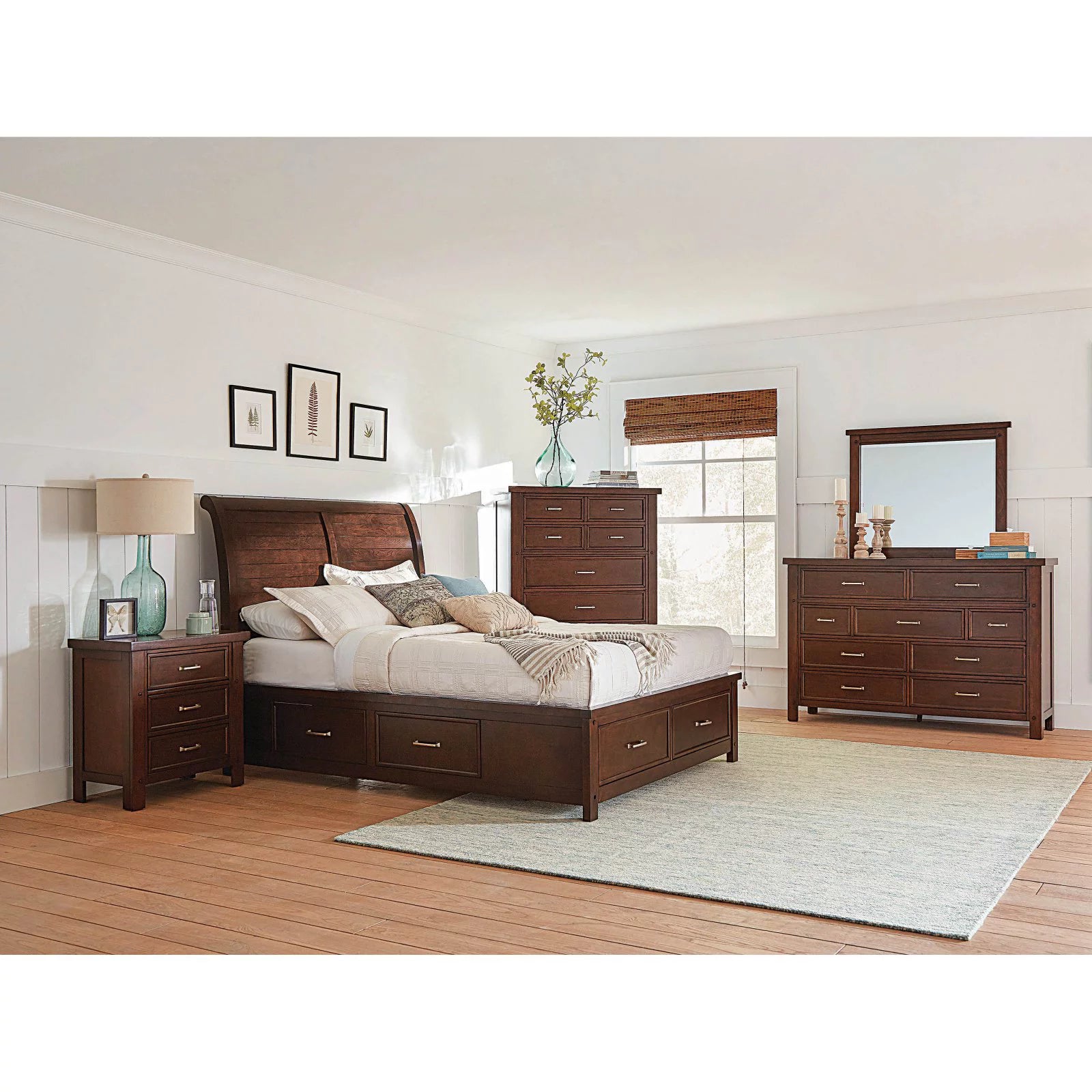 Barstow Queen Storage Bed Pinot Noir