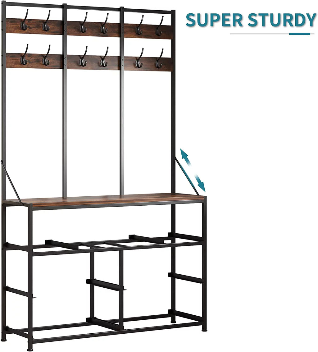 8 Drawer Dresser, Chest of Drawers for Bedroom Living Room, Entryway, Fabric Storage Chest for Closets (Rustic Brown)