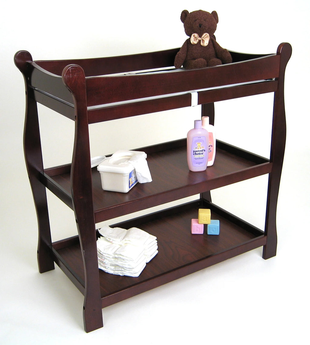 Badger Basket Sleigh Style Baby Changing Table - Cherry