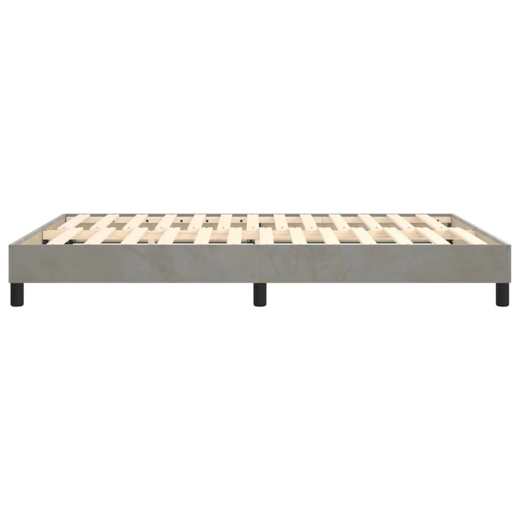 Anself Box Spring Full Size Bed Frame with Wooden Slat Support 76 x 53.9 x 9.8 Inch Velvet Platform Bed Frame Suitable for Mattress Size 53.9 x 74.8 Inches (W x L)
