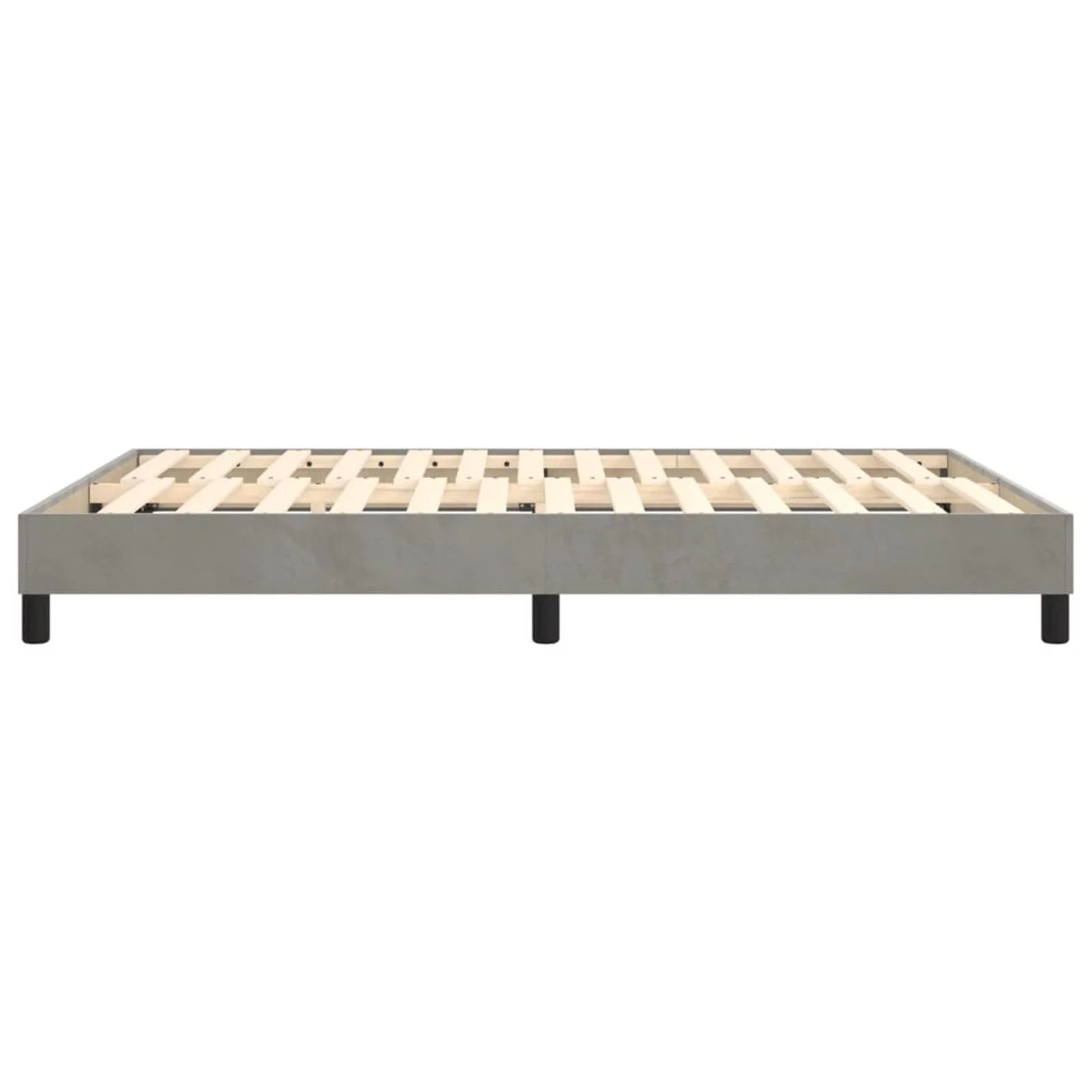 Anself Box Spring Full Size Bed Frame with Wooden Slat Support 76 x 53.9 x 9.8 Inch Velvet Platform Bed Frame Suitable for Mattress Size 53.9 x 74.8 Inches (W x L)